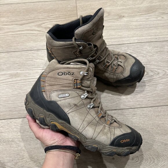 Oboz Bridger Mid B-DRY Men's Brown Leather Hiking Boots Waterproof